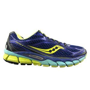 Saucony Women's Size 7 Ride 7 Purple Blue Yellow Lace-Up Running Sneakers Shoes